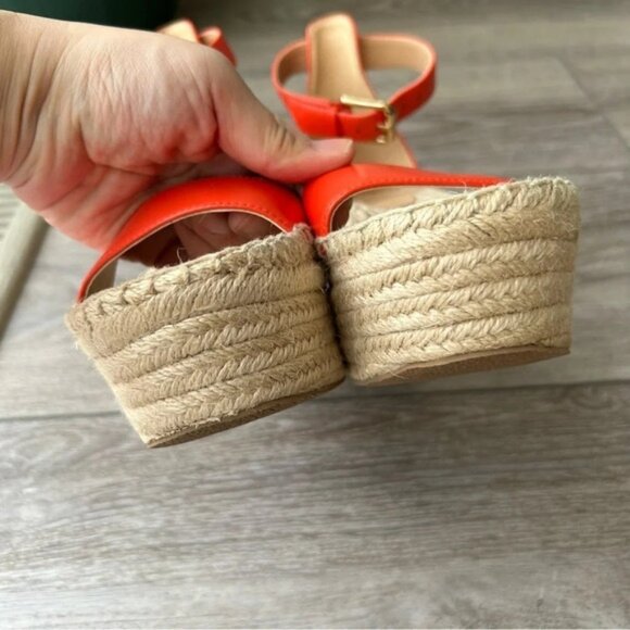 J Crew VACHETTA Leather Platform Espadrille Sandals - Picture 4 of 13